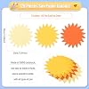 MixTeach 120 Pieces Sun Cutouts 4 Inch Paper Sun Shape Cardstock Die Cuts Double Sided Paper Sunshine Classroom Decoration for Bulletin Board Summer Wall Party Home Supplies School Craft Projects #1