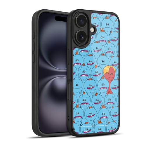 Head Case Designs Officially Licensed Rick And Morty Mr. Meeseeks Pattern Season 4 Graphics Gel Armour Case [Military Grade Protection] Compatible With Apple iPhone 16