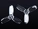 16pcs Gemfan 1940 3-Blade Propeller 1.9 Inch Triblade Prop Compatible with 0804 0806 1103 1104 1105 6200-10000KV Brushless Motors (8 Transparent and 8 Transparent Blue)