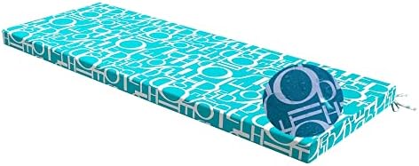 Bench seat cushion47 x17 Waterproof Garden Patio Outdoor Bench Cushions,Patio Bench/Settee Cushion/Swing Pads/Rocking Chair Cushion Thickened Sponge Filling Outdoor Chair Cushion for Patio Furniture…