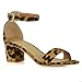 Essex Glam Mid Low Heel Ankle Strap Synthetic Strappy Sandals