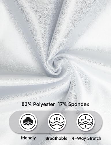 Jinhiteam Calça legging capri elástica para meninas, calça de dança metálica, ioga, para crianças, a