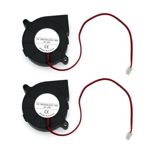 JZK 2 Piezas 5CM pequeño ventilador refrigeración 24V DC sin escobillas, 6500 RPM/min, 50 x 50 x 15 mm, 5015 ventilador de enfriamiento para impresora 3D 50mm