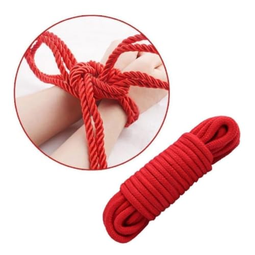 HappyHome ロープ 約10m 3本セット 柔らかい ソフトロープ 紐 亀甲縛り SMプレイ (レッド) - 画像2