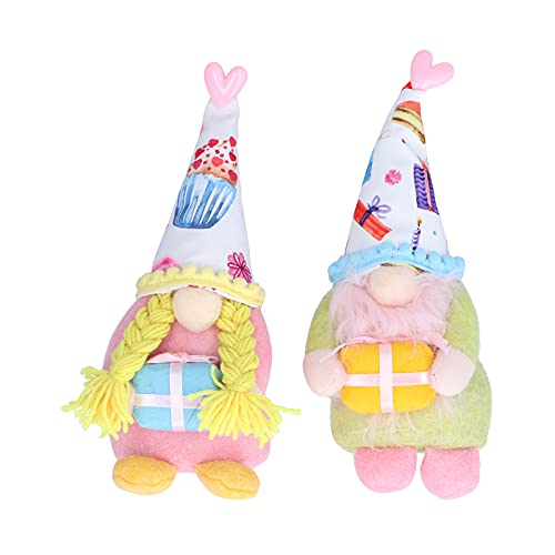 LIYJTK Poupées Gnomes, 2 Pcs Saint Valentin Gnomes Poupées Couple Gnomes Posture Debout Décorations Naines Cadeau Saint Valentin