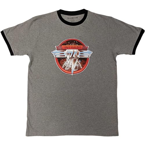 Van Halen Mens Classic Circle Logo Ringer T-Shirt