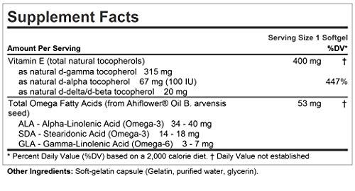 Andrew Lessman Gamma Vitamin E 30 Softgels – 315 Mg Gamma Tocopherol, Protective Vitamin E. Four Forms Of Natural Tocopherols With Ahiflower® Oil. Powerful Anti-Oxidant. No Synthetic Forms #TOP1