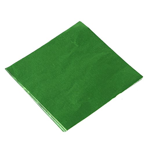 SODIAL Cute 100pcs Sweets Candy Package Foil Paper Chocolate Lolly Foil Wrappers Square (Cyan)