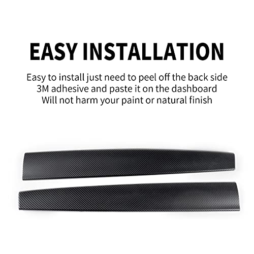 Ustar Interior Decoration Dash Wrap Cover Fit For Tesla Model 3 Model Y 2017 2018 2019 2020 2021 (Matte Carbon Fiber) #TOP1