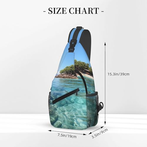 Bolso Pequeño Sling para Senderismo Unisex Negro miniatura 3