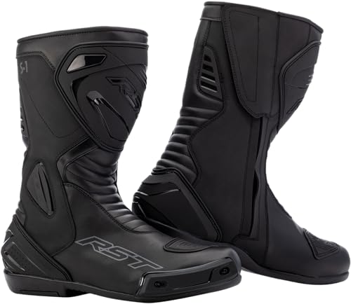 Bottes de moto imperméables RST S1 pour femme en noir taille US 08