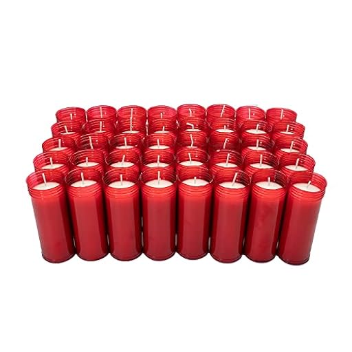 Caja 40 Velones Liturgicos Rojos Grandes 16x6cm Cera de Parafina Duración 4 Dias (GRANDE, ROJO) | Ya disponible en tu tienda friki favorita! En mundofriki.es!