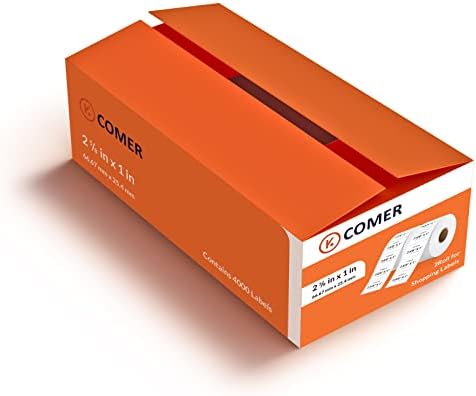 Amazon.com : K Comer 2 5/8'' X 1'' Direct Thermal Shipping ...