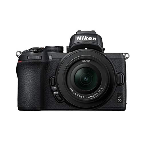 Nikon Z 50 KIT DX 16-50 mm 1:3.5-6.3 VR Kamera im DX-Format (20,9 MP, OLED-Sucher mit 2,36 Millionen Bildpunkten, 11 Bilder pro Sekunde, Hybrid-AF mit Fokus-Assistent, ISO 100-51.200, 4K UHD Video)