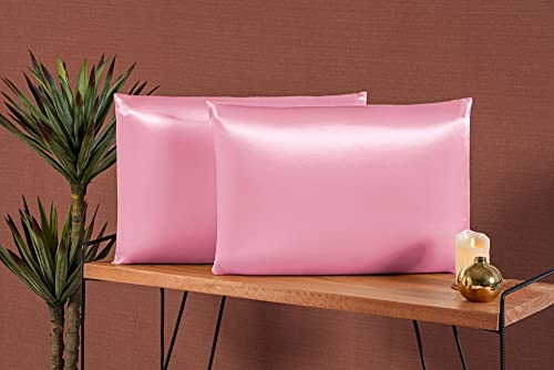 Fronha De Cetim Para Travesseiro 02 Unidades - Anti frizz (ROSA)