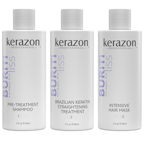Brazilian Keratin Straightening Treatment KIT 2fl.oz Buriti Liss Collagen Pro For all hair types