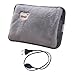 Borsa Acqua Calda Elettriche,Borsa Calda Elettrica,Borsa Dell'acqua Calda Elettrica Ricaricabile,Borsa Elettrica per Acqua Calda,Spegnimento automatico,Borsa vuota,Grigio immagine
