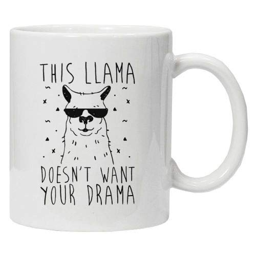 This Llama doesn't want your drama - Fun Mug 11oz Coffee Tea Mug - Perfect Valentine's/Easter/Summer/Christmas/Birthday