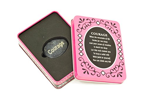 Made Easy Kit Decorative Forever Gift Metal Tin Box with Stones of Sentiment and Unique Theme Poem Choice of Friendship, Happiness, Strength, Love, Dream, Hope, Courage (Courage) - Thumbnail 6
