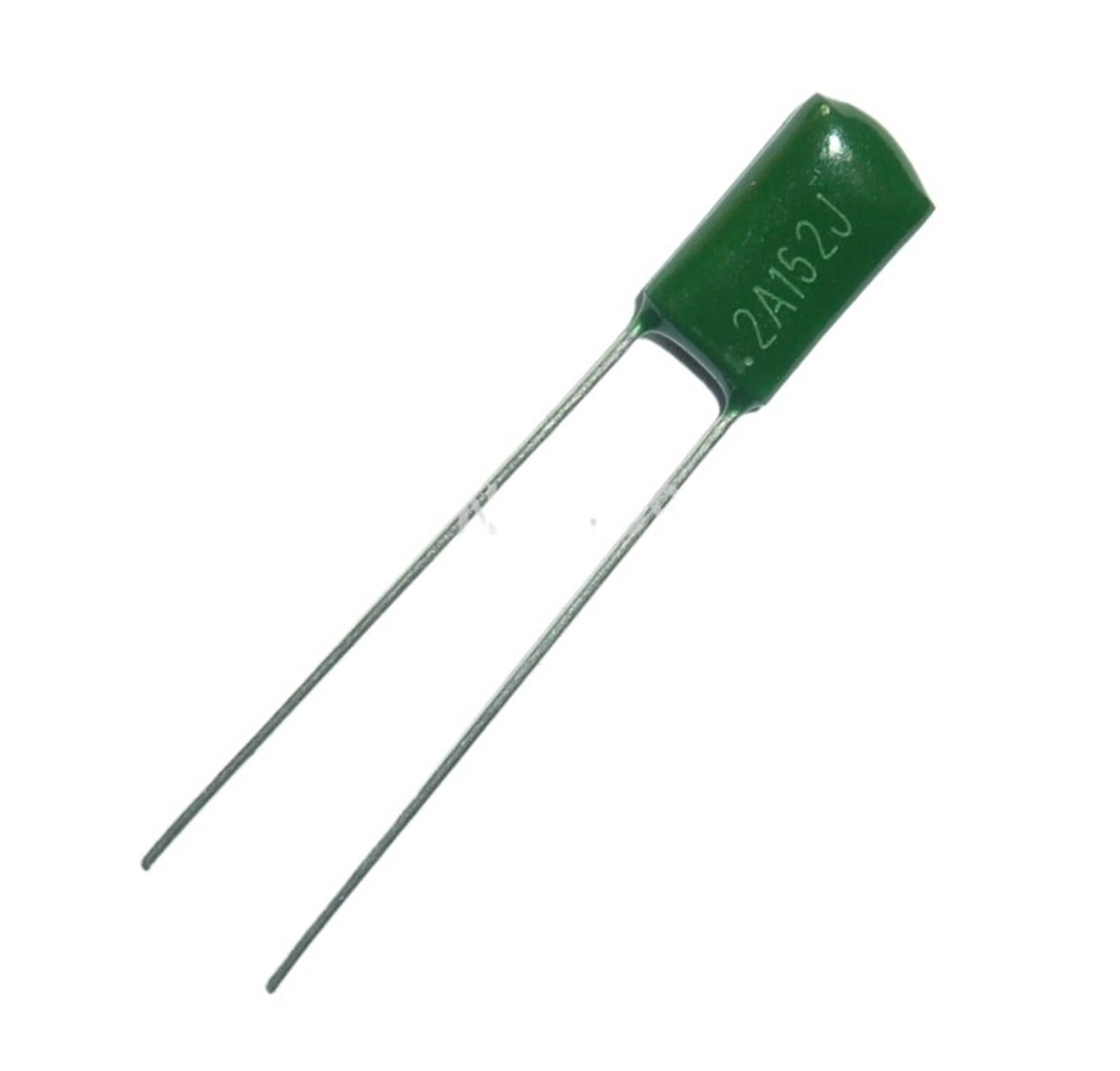 ICXLPMC 100pcs Mylar Film Capacitor 100V 2A152J 1500NF 1.5nF 2A152 5% Polyester Film capacitor
