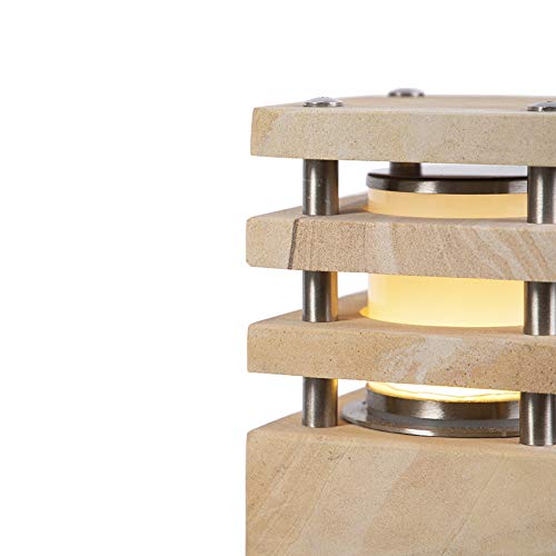 Lampe sur pied extérieur beige compacte L 12 cm au design moderne - 7