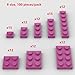 Classic Building Plate Assortment Pack, 100Pcs Pink Bulk Plates With 8 Size Base, Compatible With Lego Parts and Pieces, Building Bricks, for Most Brands (Color: Pink)