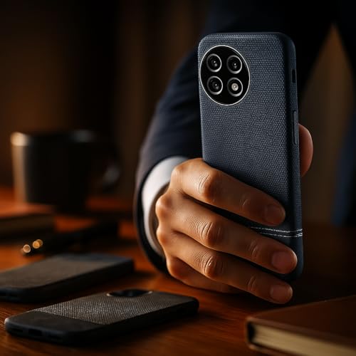 Image of MILLION CASES Back Cover Case for OnePlus 13R Shockproof Protective Vintage Half Leather Case for Men & Boys(Black)