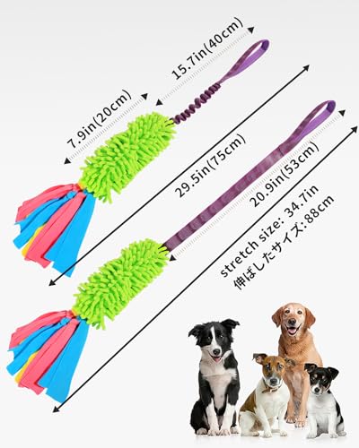 SCHITEC Hundespielzeug, Interaktives Spieltrainingsseil Hunde Spielzeug, Quietschendes Tauziehspielzeug für Welpen, Kleine, Mittlere und Große Hunde