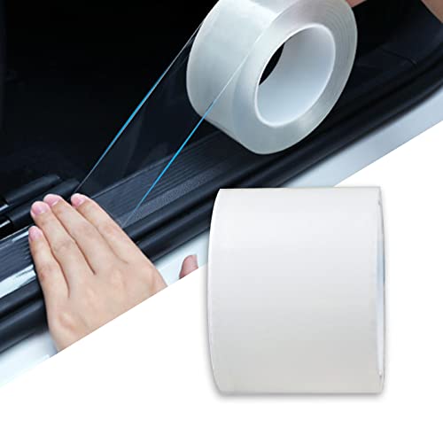 Jawmoy Car Door Edge Guard Door Sill Protector, Universal Automotive Anti-Scratch Transparent Strip for Car Door Edge/Front and Rear Bumper/Door Sill Protector Fits for Most Car (32.8Ft x 2.75In)
