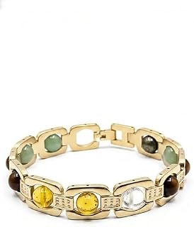 PANAKUMUS Metal Dhan Yog Bracelet for Wealth and Financial Prosperity Pyrite Citrine Tiger Eye Clear Quartz Green Aventuri... Price In India