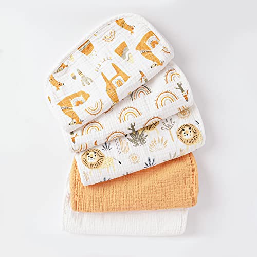 Mairmore 5 Pack Muslin Baby Burp Cloths- Neutral Muslin Burping Cloths For Baby Boys Girls And Newborn Towel, Unisex- Large Absorbent Burp Cloths-20 X10 Inches #TOP6