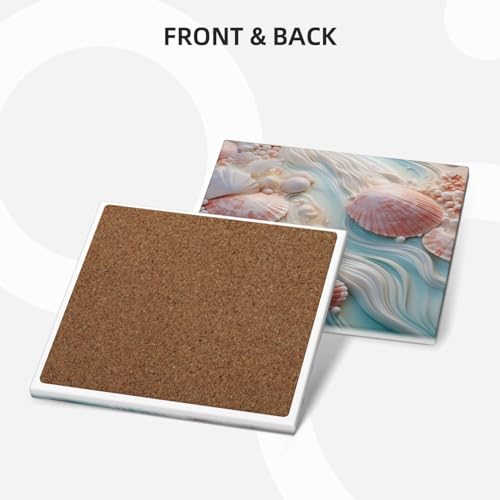 Dessous de verre super absorbants en céramique avec support contre condensation table