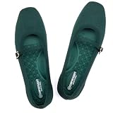 Frank Mully Mary Jane flache Damen-Schuhe, Slipper, quadratischer...