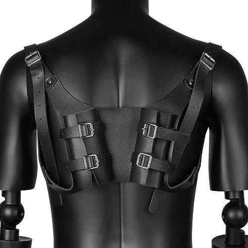 Double Porte-épée Médiéval avec Sangles Ajustables en Similicuir Résistant - 4