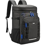 Celvetch Backpack Cooler Insulated Leak Proof 36/40 Cans Large Capacity Soft Insulated Cooler Bag Lightweight Lunch Backpack for Men Women Work Travel Beach Camping Picnic Hiking - Black