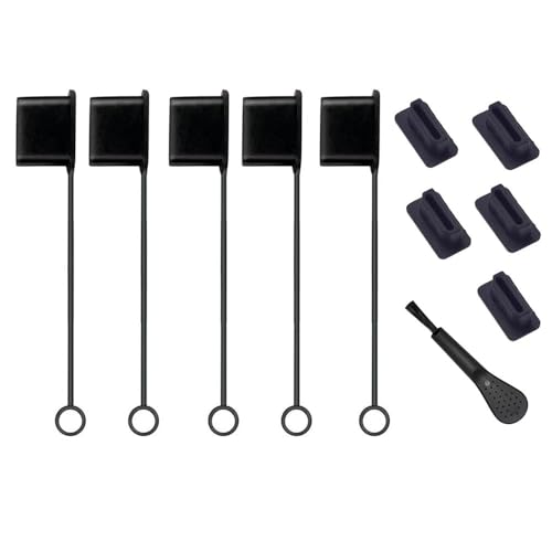 10pcs HDMI Caps for HDMI Ports on Laptops/Desktops, for HDMI Cables End Anti-dust Protectors Cover (Light Black)