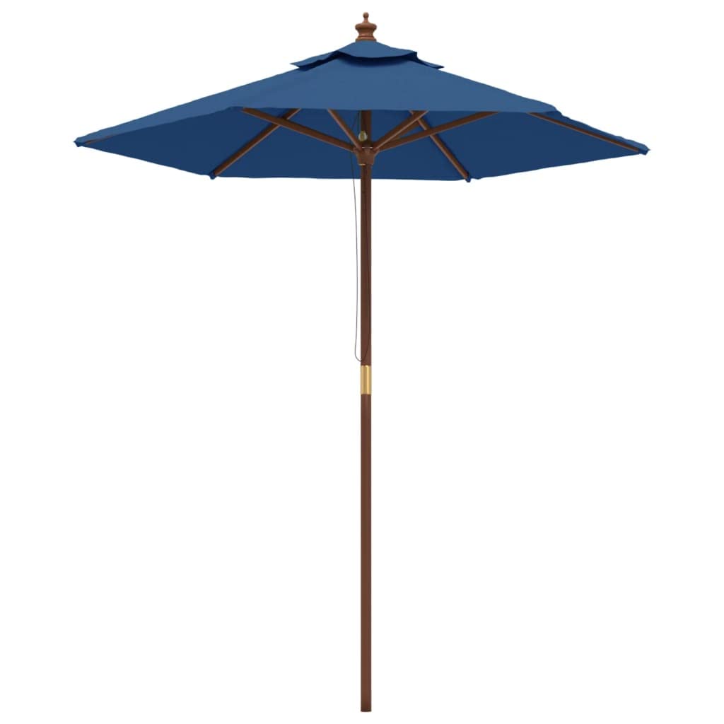 Vidaxl (Blue) Garden Parasol Outdoor Umbrella Parasol Sun Shade With Wooden Pole