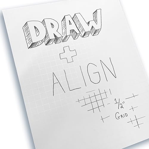 Flipside Products 20\" x 28\" Fade-Line White Poster Foam Board, 1/2\" Subtle Grid Lines for Alignment & Visual Layouts, Arts, and Crafts, Pack of 10