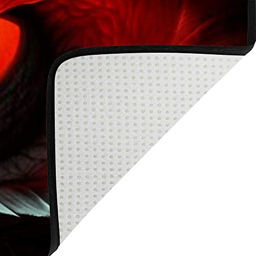 Tapis dragon rouge microfibre grand format pour déco de chambre