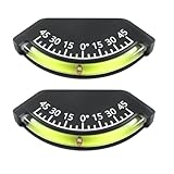 RQG 2 Pack Brass Offroad Inclinometer, High Definition Small RV Level, Boat Angle Finder Slope Indicator Camper Level Gauge, for Tractor Trailer RV Offroad Accessories 4x4