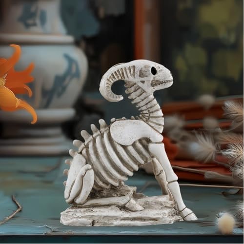 Décor d'halloween effrayant squelette de chèvre figurines réalistes