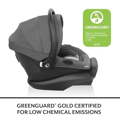 Image of Evenflo LiteMax NXT Rear-Facing Lightweight Preemie and Infant Car Seat 3-30lbs. with SensorSafe. Easy Install with Base (Anchor Gray)