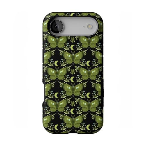 Casely iPhone 17 Air Case | Mystic Moths | Green Twilight | Bold Protective Design | MagSafe Compatible Design