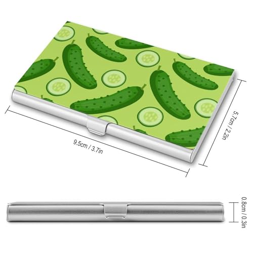 Dill Pickles Business Card Holder Slim Metal Case Pocket Wallet for Men Women2