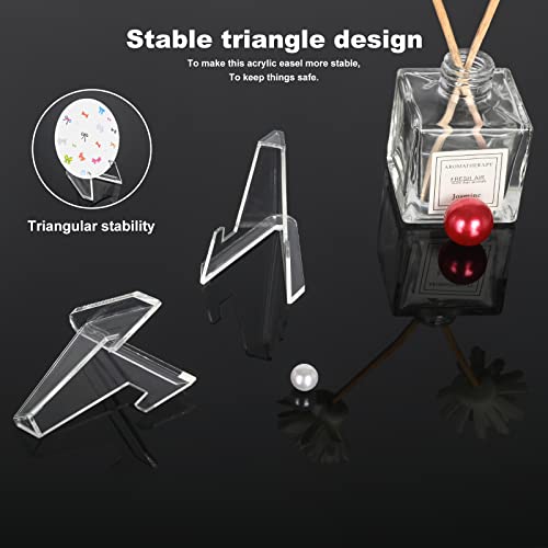 20 Pcs Clear Acrylic Easel Stands ，2.2 Inch Coin/Card Display Stand For Hold Coins,Pictures, Collections,Medallions #TOP3
