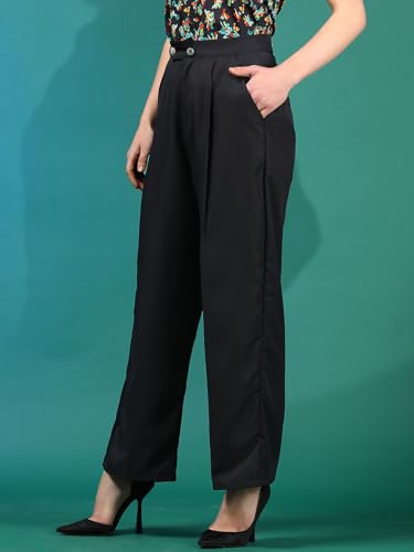Image of KOTTY Women's High Waist Pleated Wide Leg Trousers