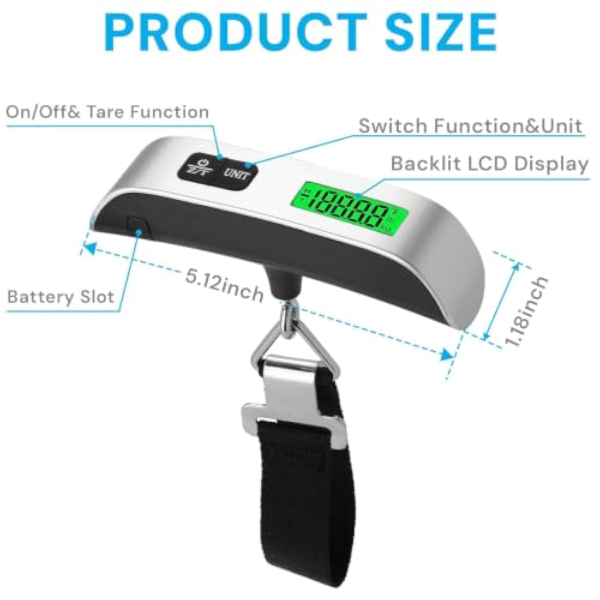 Luggage Scale, 110lb Weight Scale for Travel