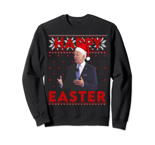 Happy Easter Santa Hat Joe Biden Pull de Noël laid Sweatshirt