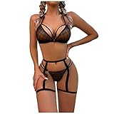 Soft Fabric: Dieses sexy Dessous ist aus hochwertigem Stoff, der hautfreundlich, dehnbar, leicht, atmungsaktiv ist, der Ihren Körper kurvenreich formt und natürlich eleganten und geheimnisvollen Charme ausstrahlt, bringen Sie weiches Gefühl, macht Frauenkörper sieht aus wie Kunst.