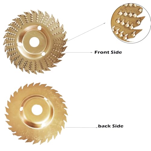 Image of Inditrust 4 Inch Wood Carving Disc Set, Angle Grinder Disc Grinding Wheel Shaping Disc 5 /8 Inch Bore Grinder For Woodworking, Fibreboard, Plywood, Plastic (TAPER) (Flat File Saw shape)